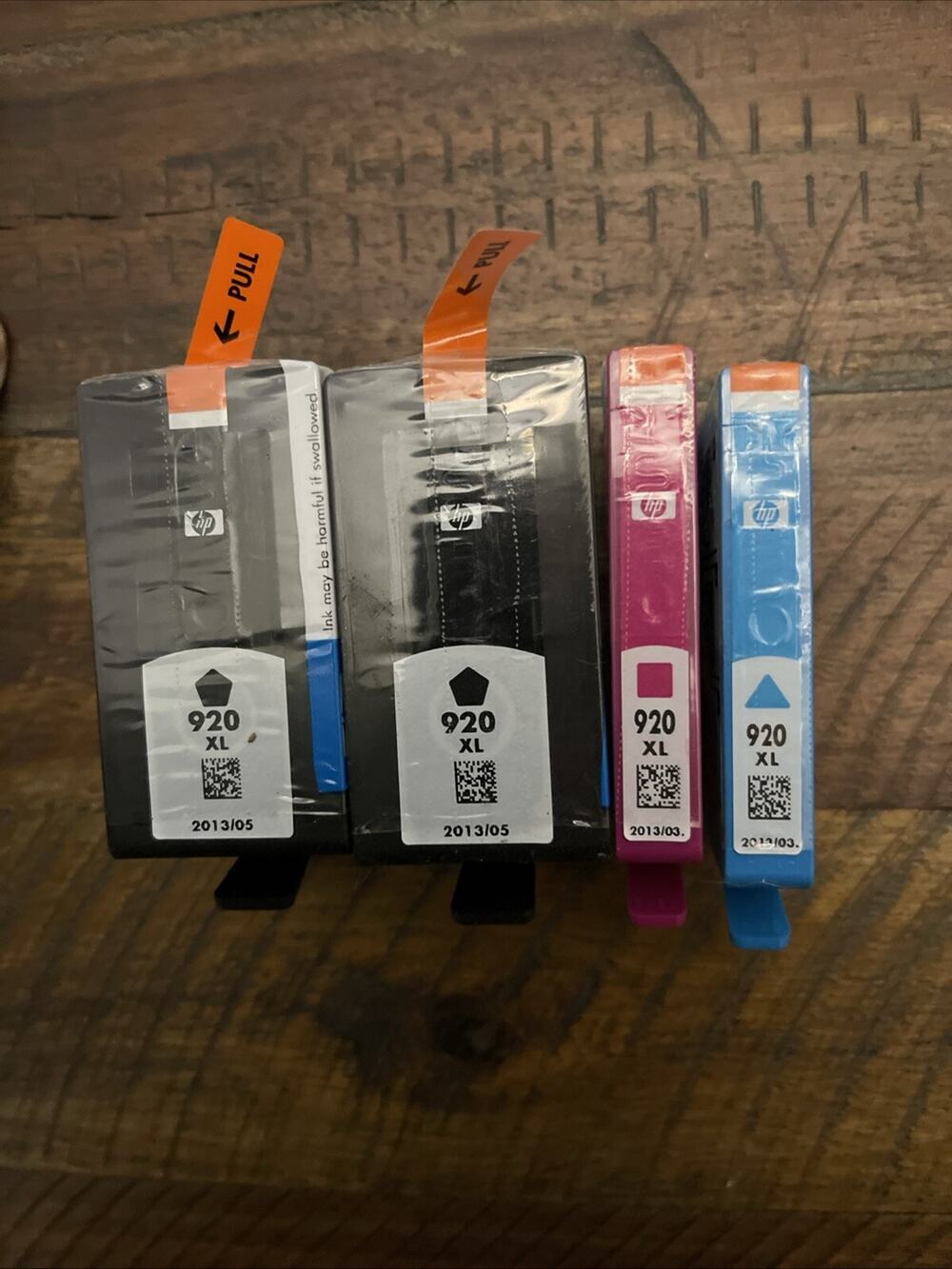 4pk Genuine HP 920XL (2) Black, (1) Magenta, (1) Cyan. SEALED